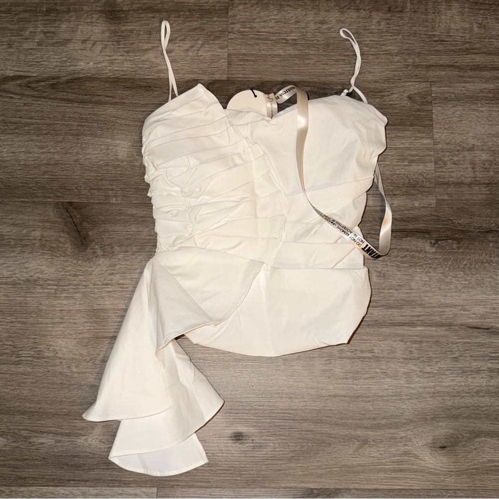 Mistress Rocks White Ruffle Top - Picture 8 of 15